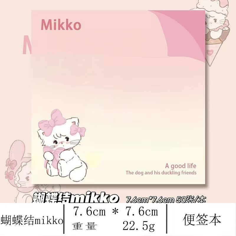 かわいい猫がちぎれるきれいな付箋帳