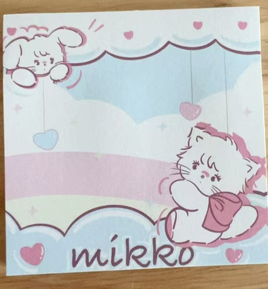 かわいい猫がちぎれるきれいな付箋帳