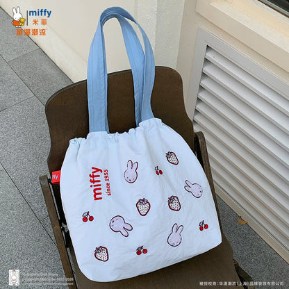 純正Miffyタオル刺繍バッグ引き紐トートバッグ可愛い万能女性大容量通勤バッグ