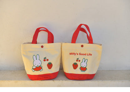 正規品ミッフィーいちごシリーズ刺繍バケットバッグ