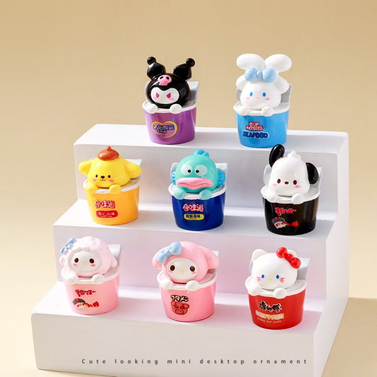 かわいい動物のラーメンのサンリオ